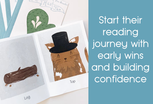 Decodable Beginner Learn to Read Books - Pre-Reader Ram Has Jam 6 Book Set