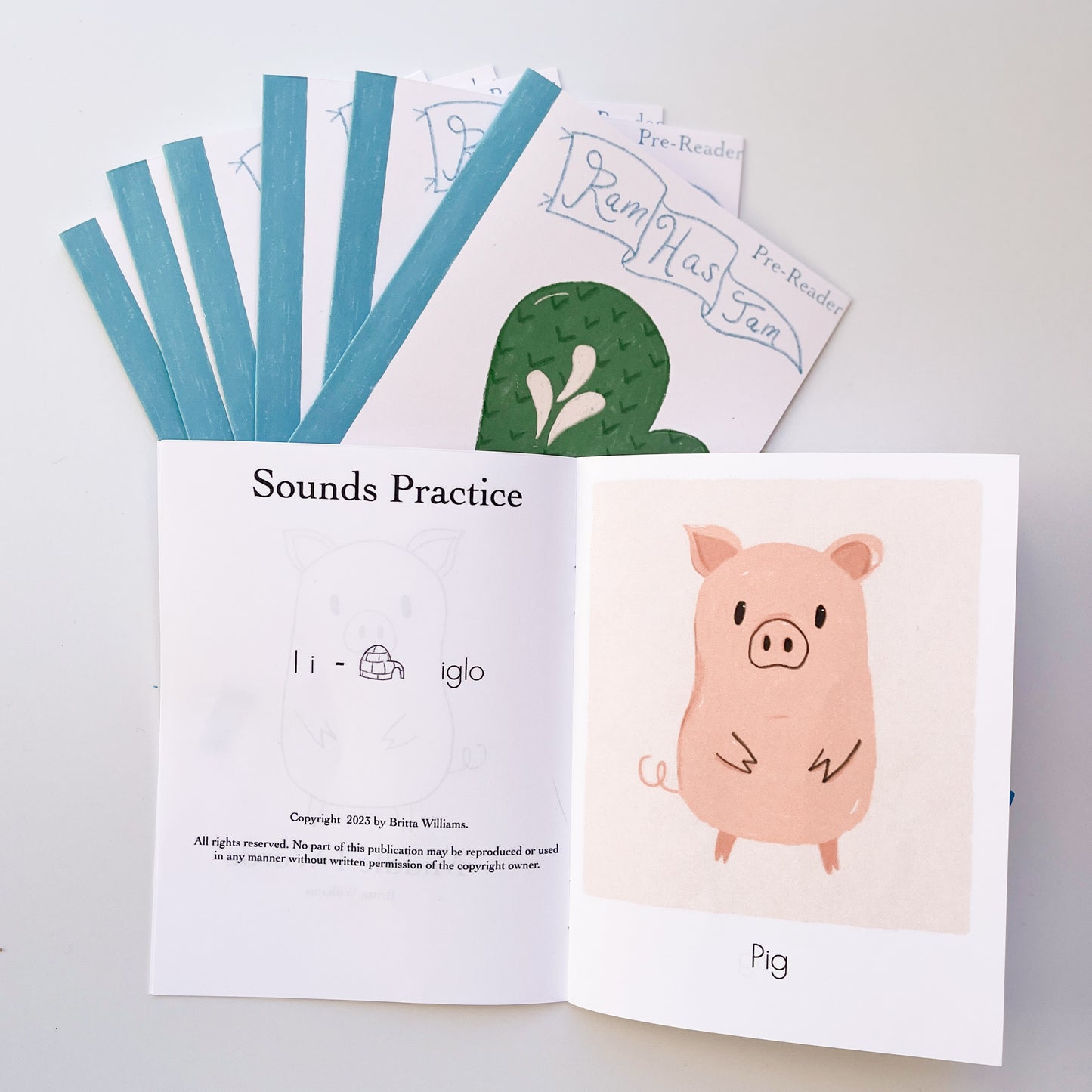 Decodable Beginner Learn to Read Books - Pre-Reader Ram Has Jam 6 Book Set