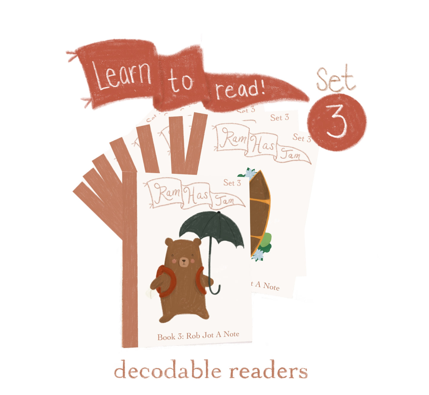 Phonetic Decodable Readers Set 3- Ram Has Jam 8 Book Set