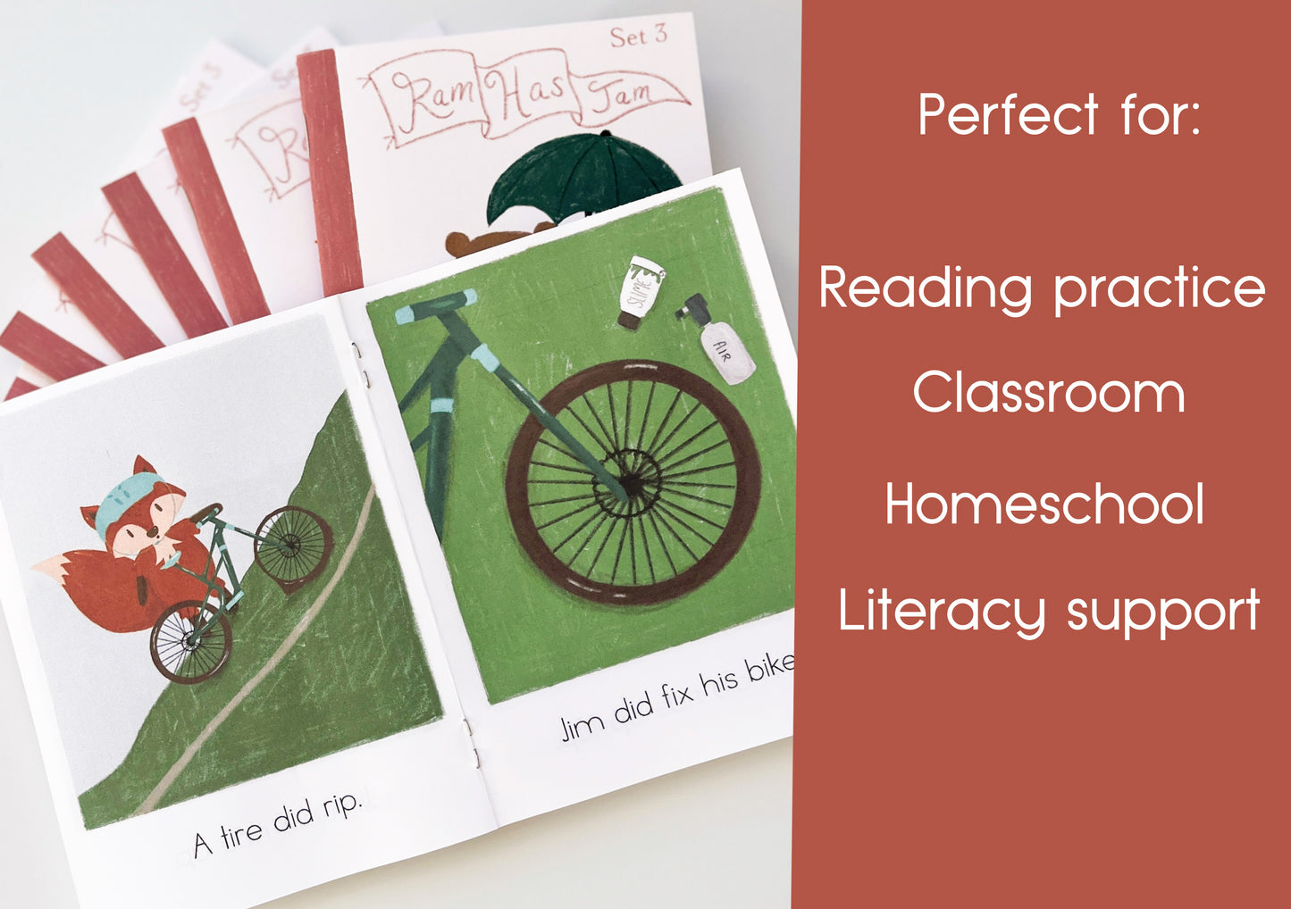 Phonetic Decodable Readers Set 3- Ram Has Jam 8 Book Set
