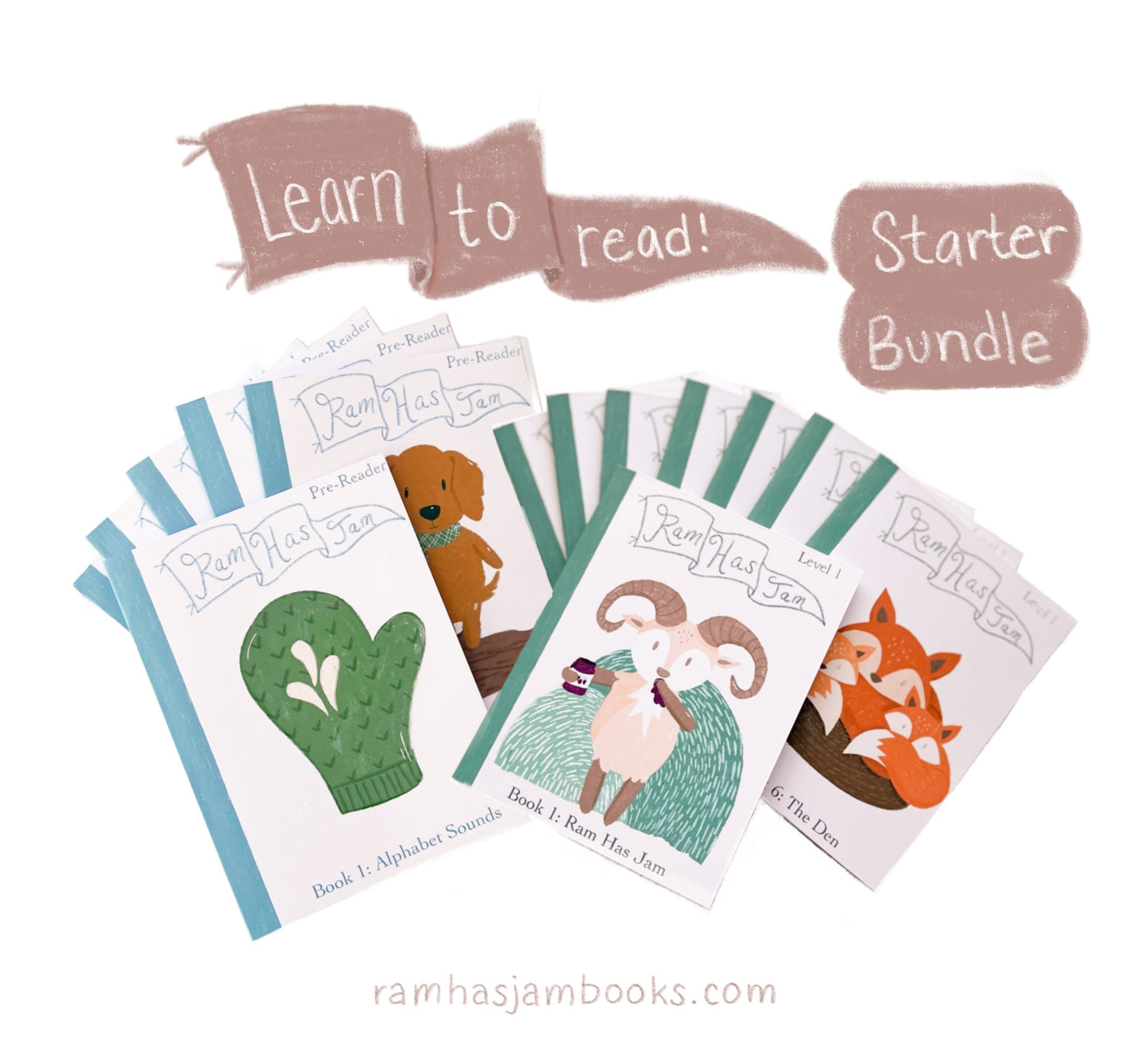Starter Bundle - Ram Has Jam Phonetic Readers | Learn to Read System (Pre-Reader + Set 1)