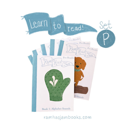 Decodable Beginner Learn to Read Books - Pre-Reader Ram Has Jam 6 Book Set